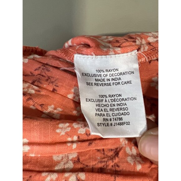 Bila 77 Floral Tiered Mini Dress Size Medium Sleeveless Ruffle Ditsy Bohemian - Picture 5 of 7